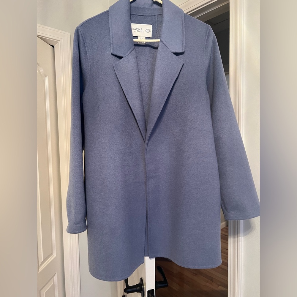 Rachel Zoe Light Blue Trench Coat, New without tag - Picture 2 of 7